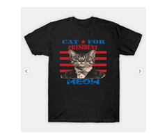 Cat for president T-shirt | free-classifieds-usa.com - 1