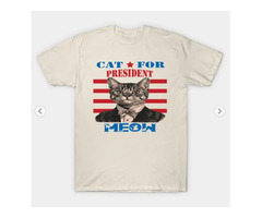 Cat for president T-shirt | free-classifieds-usa.com - 2