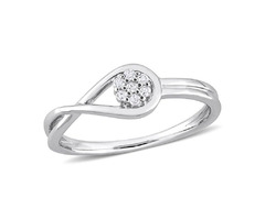 Diamond Accent Infinity Promise Ring in Sterling Silver | free-classifieds-usa.com - 1