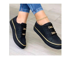Chain Flats Shoes Thick Bottom Loafers For Walking Sports Shoes For Women | free-classifieds-usa.com - 1