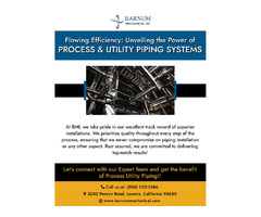 Flowing Efficiency Unveiling the Power of Process and Utility Piping Systems-Barnum Mechanical | free-classifieds-usa.com - 1