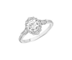 Diamond Semi-Mount Engagement Ring with Cz Center | free-classifieds-usa.com - 1