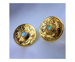 Custom Engraved Opal Centers Earrings | free-classifieds-usa.com - 1