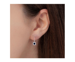 Square cut blue sapphire match pair earrings  | free-classifieds-usa.com - 2