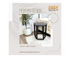 Beautiful and stylish mother-of-pearl inlay end table to add to your home's decor | free-classifieds-usa.com - 1