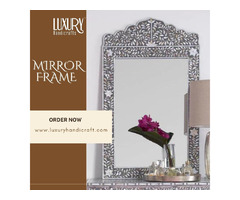 Mother of Pearl Inlay Mirror Frame, Crafted for Style and Function | free-classifieds-usa.com - 1