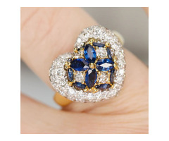 A Exceptional Vintage diamond Ring crafted in 18K Yellow Gold | free-classifieds-usa.com - 3