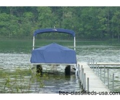 Have a 50hp bennington pontoon boat on blocks | free-classifieds-usa.com - 1