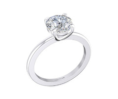 14K White Gold Semi Mount Solitaire Engagement Ring | free-classifieds-usa.com - 1