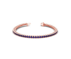 Purchase Heated Prong Set Blue Sapphire Bracelet for Women - GemsNY Deals | free-classifieds-usa.com - 2