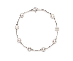 Mikimoto 18K White Gold Akoya Pearl Bracelet | free-classifieds-usa.com - 1