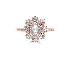 Diamond Ring with the Brilliance of the Central Round Rose cut Diamond — VIVAAN | free-classifieds-usa.com - 1