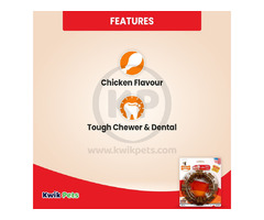 Nylabone DuraChew Textured Ring Chicken Blister Card Large | free-classifieds-usa.com - 3