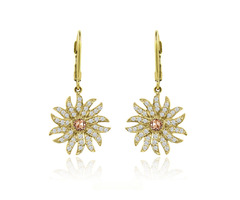 Vivaan's Sunflame Diamond Earrings -18K Yellow Gold Elegance for a Brighter Future — VIVAAN | free-classifieds-usa.com - 1