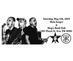JC NICKLES & BOCHI + MALA SANGRE Live at KING'S ROOK [Erie, PA] 5/11/2024 @ 10PM | free-classifieds-usa.com - 4
