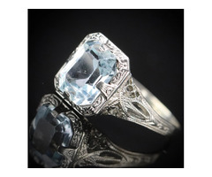 A Radiant Vintage Jewelry piece - Ostby Barton Aquamarine Ring | free-classifieds-usa.com - 1