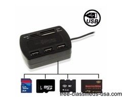 High Speed 3 Ports USB 2.0 HUB & All in one Card Reader | free-classifieds-usa.com - 1