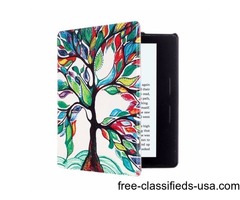 For Amazon Kindle Oasis Colorful Tree Pattern Flip Leather Case | free-classifieds-usa.com - 1