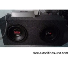 Amp and speakers and box | free-classifieds-usa.com - 1