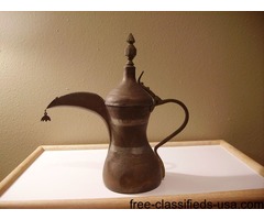 Antique c. 1860-1920 Islamic Arabic Bedouin hammered Dallah Coffee Pot | free-classifieds-usa.com - 3