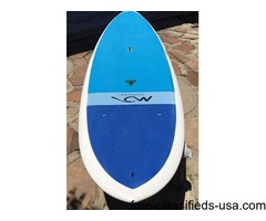EZ WIDER SUP - NEW w/ Adjustable 3-Piece CF Paddle, Fins and Leash | free-classifieds-usa.com - 1