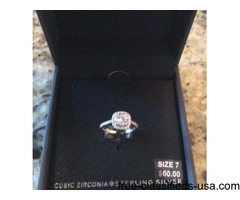 Stunning Sterling Silver CZ Size 7 Ring | free-classifieds-usa.com - 1