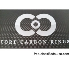 Carbon fiber unidirectional ring with purple sparkle inlay in a matte finish. | free-classifieds-usa.com - 3