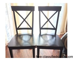Set of 2 Black Criss Cross Back Chairs | free-classifieds-usa.com - 1