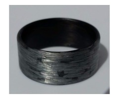 Texalium Silver ring with Black Carbon inside in a matte finish. | free-classifieds-usa.com - 2