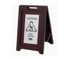 Executive Series Wooden Floor Sign Stainless Steel Panel | free-classifieds-usa.com - 1