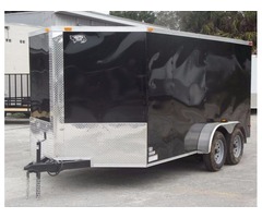 7 ft x 14 ft Motorcycle Hauler w/Vfront,32 " Side Door GREAT TRAILER | free-classifieds-usa.com - 1
