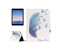 For iPad Air 2/iPad 6 Feather Pattern Flip Leather Case with Holder | free-classifieds-usa.com - 1