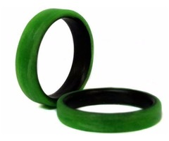 Signal Green Unidirectional Ring with black Carbon Fiber inside | free-classifieds-usa.com - 1