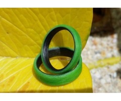 Signal Green Unidirectional Ring with black Carbon Fiber inside | free-classifieds-usa.com - 3