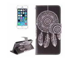 For iPhone 5/5S/SE Windbell Double Sided Print Leather Case with Holder | free-classifieds-usa.com - 1