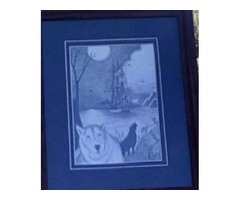 Wolves + Tall Ship Sketch by Ken Barton | free-classifieds-usa.com - 1