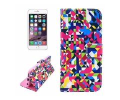For iPhone 6/6s Rhombus Leather Case with Holder, Wallet & Card Slots | free-classifieds-usa.com - 1