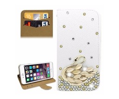 For iPhone 6/6s Diamond Swan Leather Case with Holder & Card Slots | free-classifieds-usa.com - 1