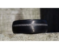 Carbon Fiber Legacy Ring with Diamond Inlay-Matte Finish | free-classifieds-usa.com - 1