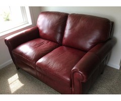 Red Leather Love Seat | free-classifieds-usa.com - 1