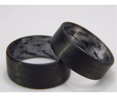 Unidirectional Carbon Fiber Ring with texalium inside in a matte finish | free-classifieds-usa.com - 2