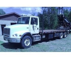 2000 Freightliner FL112 Flatbed Boom Truck For Sale | free-classifieds-usa.com - 1