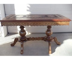 ASIAN STYLE CARVED & INLAID TABLE | free-classifieds-usa.com - 2