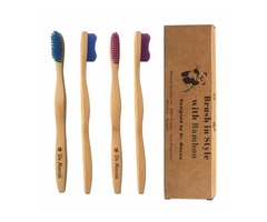 Bamboo toothbrush – Dentist Designed – 4 Count Value Pack – Gum Protection | free-classifieds-usa.com - 1