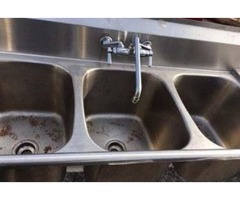 EAGLE 3 COMPARTMENT SINK WITH L&R DRAINS 3981CC | free-classifieds-usa.com - 2