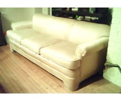 Classic Ivory brocade sofa and etagere, softly used | free-classifieds-usa.com - 1