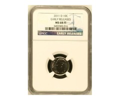 2011 P&D NGC MS 68 FT ROOSEVELT DIME EARLY RELEASES! RARE | free-classifieds-usa.com - 1
