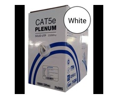 1000ft Cat5E Plenum Ethernet Networking Cable 24Awg UTP 350Mhz White | free-classifieds-usa.com - 2