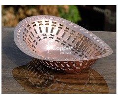 Shop for our Handcrafted Copper Hammered Chapati Basket Holder | free-classifieds-usa.com - 3